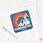 Polemonium Peak California Sun Eagle Vierkante Sticker (Envelop)
