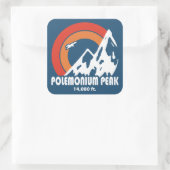 Polemonium Peak California Sun Eagle Vierkante Sticker (Tas)