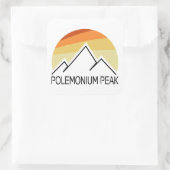 Polemonium Peak Californië Retro Vierkante Sticker (Tas)