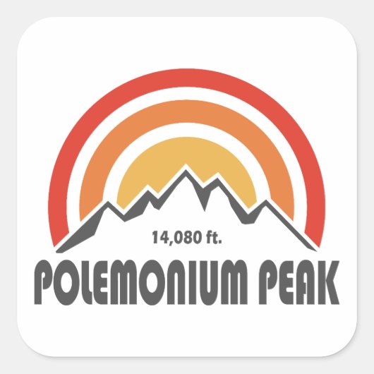 Polemonium Peak Californië Vierkante Sticker (Voorkant)