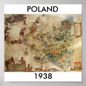 POLEN 1938 - KAART POSTER (Voorkant)