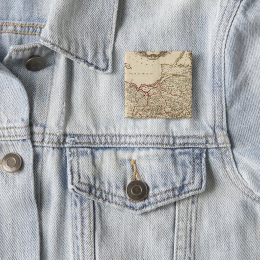 Polen 3 vierkante button 5,1 cm (In situ)