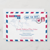 Polen Air Mail Wedding Save the Date (Voorkant)