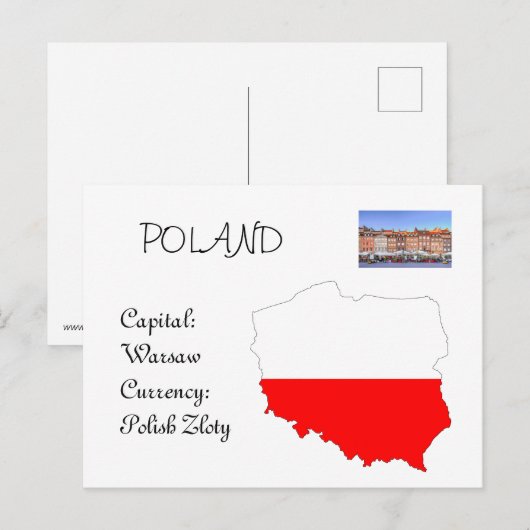 Polen Briefkaart (Voorkant / Achterkant)