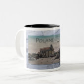 POLEN-BRIEFKAARTEN  Mok met tweetone koffie uit de (Voorkant links)