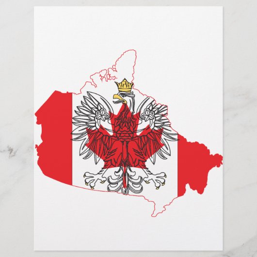 Polen Canada Vlaggenkaart Flyer (Voorkant)