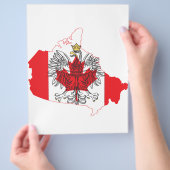 Polen Canada Vlaggenkaart Flyer (Hand)