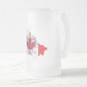 Polen Canada Vlaggenkaart Matglas Bierpul (Voorkant rechts)