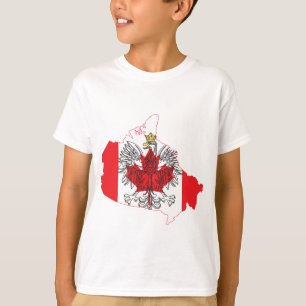 Polen Canada Vlaggenkaart T-shirt