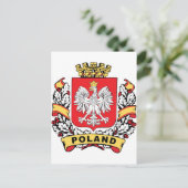 Polen Crest Briefkaart (Staand voorkant)
