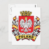 Polen Crest Briefkaart (Voorkant / Achterkant)