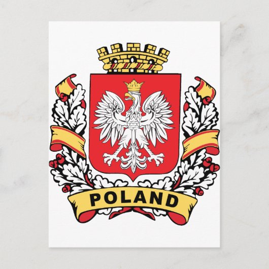 Polen Crest Briefkaart (Voorkant)