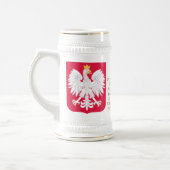 Polen Crest (Wapen) Gepersonaliseerd Bierpul (Links)