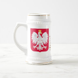 Polen Crest (Wapen) Gepersonaliseerd Bierpul