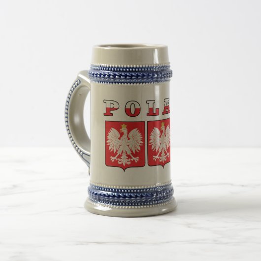 Polen Eagle Flag Shields Bierpul (Voorkant links)