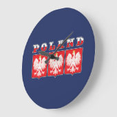 Polen Eagle Flag Shields Grote Klok (Hoek)
