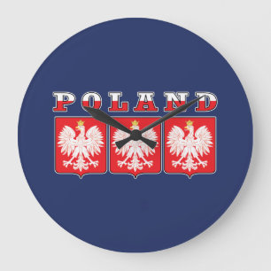 Polen Eagle Flag Shields Grote Klok