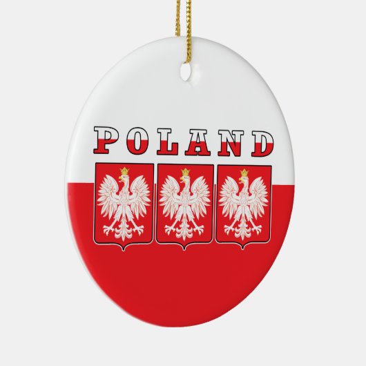 Polen Eagle Flag Shields Keramisch Ornament (Rechts)