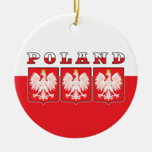 Polen Eagle Flag Shields Keramisch Ornament
