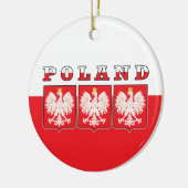 Polen Eagle Flag Shields Keramisch Ornament (Links)