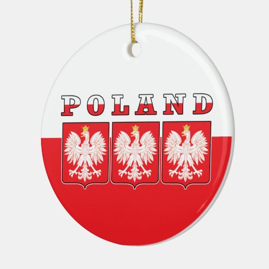 Polen Eagle Flag Shields Keramisch Ornament (Links)