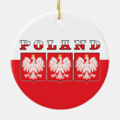 Polen Eagle Flag Shields Keramisch Ornament (Achterkant)
