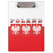 Polen Eagle Flag Shields Klembord (Voorkant)