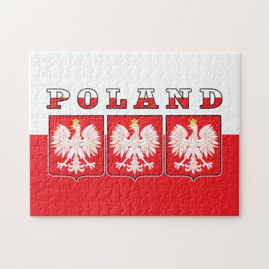 Polen Eagle Flag Shields Legpuzzel (Horizontaal)