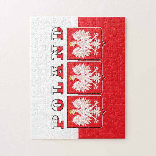 Polen Eagle Flag Shields Legpuzzel (Verticaal)