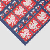 Polen Eagle Flag Shields Tissuepapier (Detail)