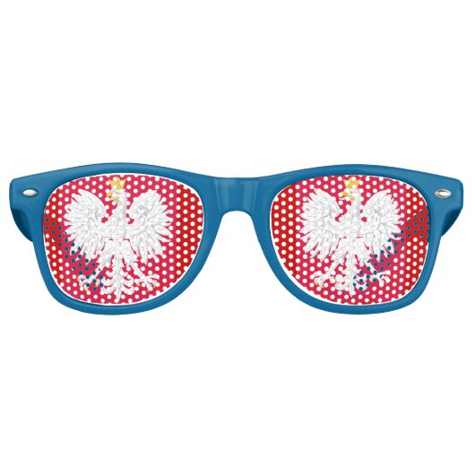 Polen* Eagle Party Shades Bril Retro Zonnebril (Voorkant)