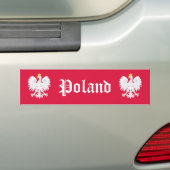 Polen Eagle Polska Polish Red Crest Bumpersticker (Op auto)