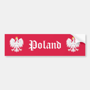 Polen Eagle Polska Polish Red Crest Bumpersticker