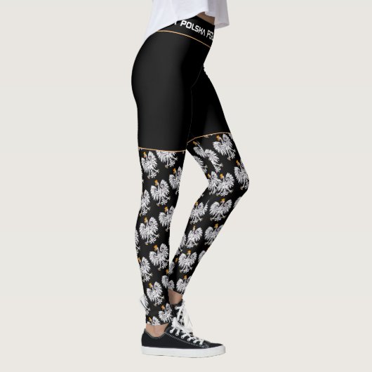 Polen & Eagle, Poolse mode van de vlag/sportfan Leggings (Rechts)