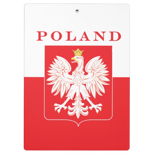 Polen Eagle Red Shield Klembord (Achterkant)