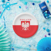 Polen Eagle Red Shield Papieren Bordje (Feest)