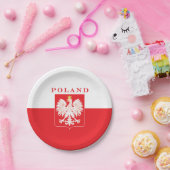 Polen Eagle Red Shield Papieren Bordje (Feest)