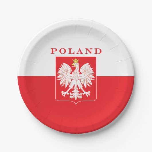 Polen Eagle Red Shield Papieren Bordje (Voorkant)