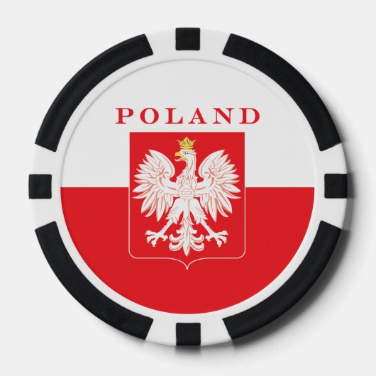 Polen Eagle Red Shield Poker Chips (Voorkant)