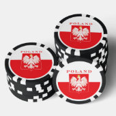 Polen Eagle Red Shield Poker Chips (Opstapeling)