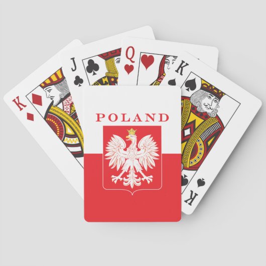 Polen Eagle Red Shield Pokerkaarten (Achterkant)