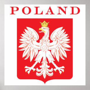Polen Eagle Red Shield Poster