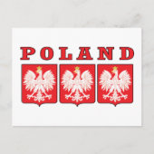 Polen Eagle Shields Briefkaart (Voorkant)