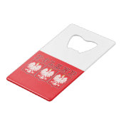 Polen Eagle Shields Creditkaart Flessenopener (Achterkant Gekanteld)