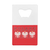 Polen Eagle Shields Creditkaart Flessenopener (Achterkant)