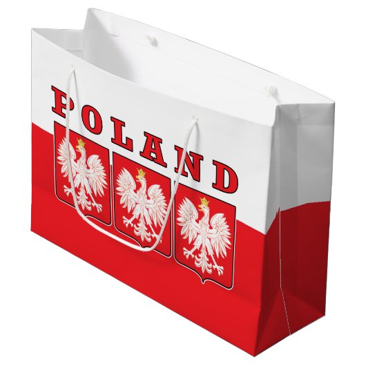 Polen Eagle Shields Groot Cadeauzakje (Voorkant Gekanteld)