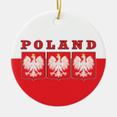 Polen Eagle Shields Keramisch Ornament (Voorkant)