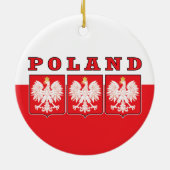 Polen Eagle Shields Keramisch Ornament (Achterkant)