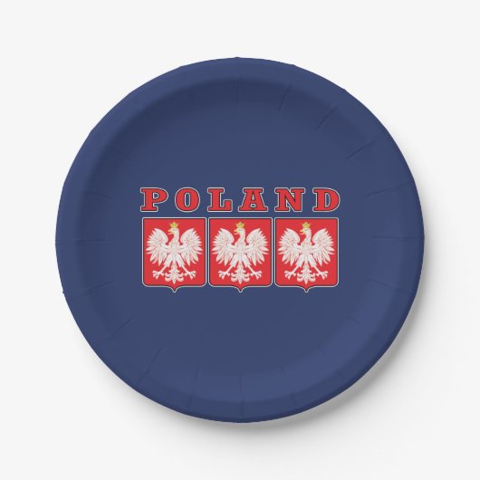 Polen Eagle Shields Papieren Bordje (Voorkant)