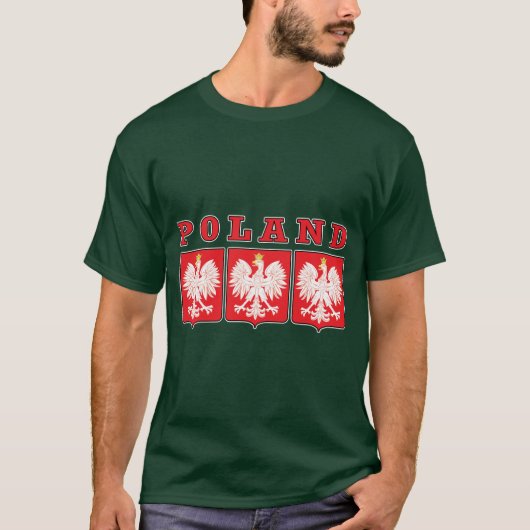 Polen Eagle Shields T-shirt (Voorkant)